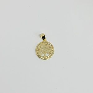 Real 10k Gold Family Tree Pendant Charm